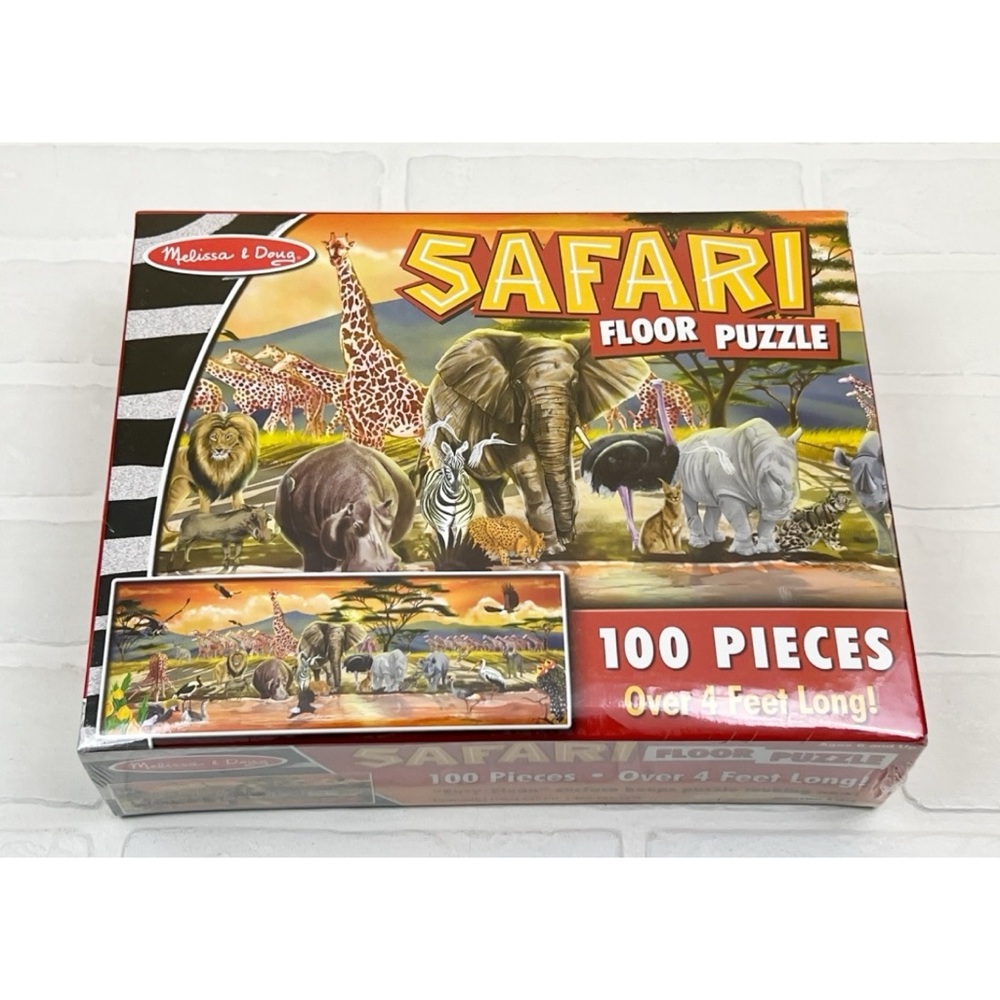 Melissa & Doug Safari Animals Floor Puzzle 100 Pieces Brand New